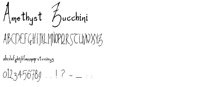 Amethyst Zucchini font